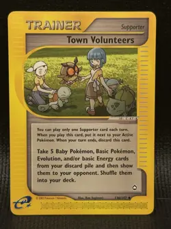 Town Volunteers 136/147 Pokemon Aquapolis NM - 0389 - Image 1