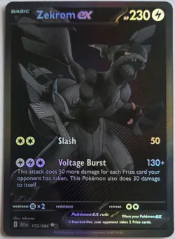 Pokemon TCG English Zekrom EX BWR 172/086 English SV Black Bolt - READ! - Image 1
