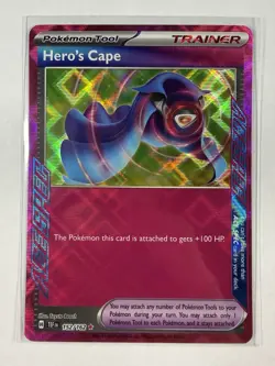 Hero's Cape Pokemon TCG SV05 Temporal Forces Ace Spec Holo Rare 152/162 - Image 1