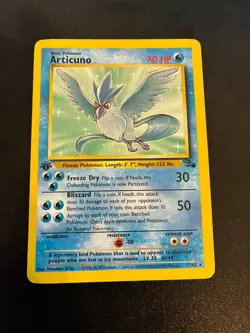 Articuno Pokemon TCG Fossil 17/62 1st Edition Rare HP - Image 1
