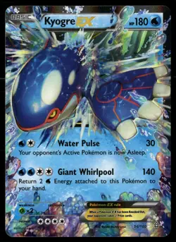 Kyogre EX 54/160 Holo EX Rare Primal Clash Pokemon LP - Image 1