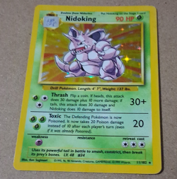 Pokemon TCG Nidoking 11/102 Base Set Holo Rare English 1999 90 HP WotC - Image 1