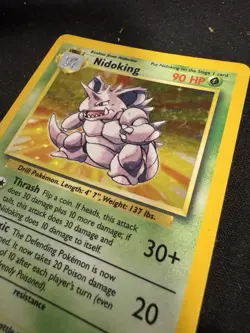 Pokemon TCG Nidoking Base Set Holo Unlimited Rare Card 11/102 HP Condition - Image 3