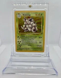 WOTC Pokemon TCG Nidoking 11/102 Base Set Holo Rare 90 HP English 1999 - Image 1