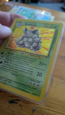 Pokemon TCG Base Set Nidoking 11/102 Holo Rare 90 HP English 1999 WOTC - Image 2