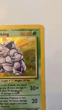 Pokemon TCG Nidoking Base Set Holo Card 11/102 Unlimited HP - Image 3
