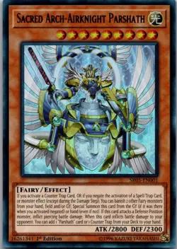 Sacred Arch-Airknight Parshath SR05-EN001 Wave of Light Yu-Gi-Oh LP - Image 1