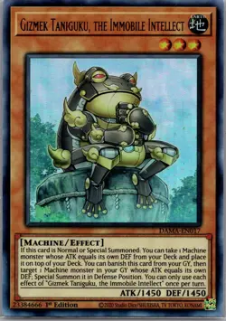 Gizmek Taniguku, the Immobile Intellect DAMA-EN017 Yu-Gi-Oh 1st Edition LP - Image 1