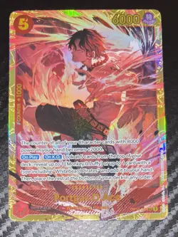ONE PIECE CCG The Time Of Battle PORTGAS.D.ACE Secret Gold Card OP16-118 SEC - Image 1