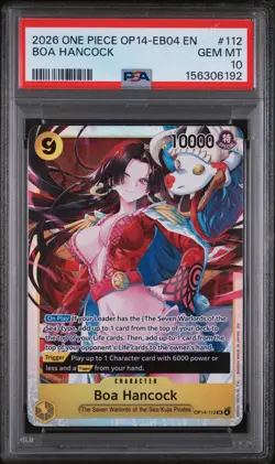 2026 ONE PIECE OP14-EB04-THE AZURE SEA'S SEVEN #112 BOA HANCOCK PSA 10 - Image 1