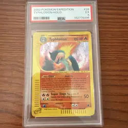 Pokemon TCG Typhlosion Expedition Base Set Holo Card 28/165 Rare - Image 1