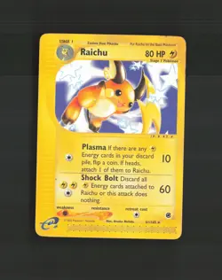 Raichu 61/165 Expedition Base Set Rare Pokemon Card DMG - Image 1