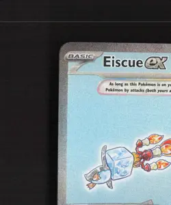 Eiscue ex 222/197 Obsidian Flames Full Art Ultra Rare Holo Pokemon Card LP+ - Image 3