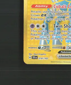 Iron Crown ex 216/162 Temporal Forces Full Art Secret Rare Holo Pokemon Card NM - Image 5