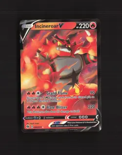 Incineroar V 008/073 Champion's Path Ultra Rare Holo Pokemon Card DMG - Image 1