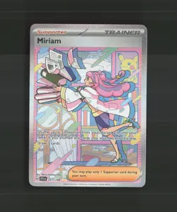 Miriam 251/198 Scarlet & Violet Full Art Ultra Rare Holo Pokemon Card NM - Image 1