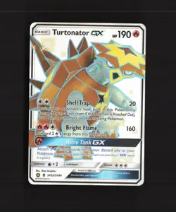 Turtonator GX SV52/SV94 Hidden Fates Full Art Shiny Holo Rare Pokemon Card NM - Image 1