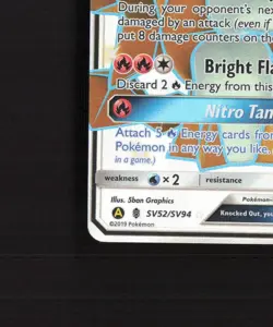 Turtonator GX SV52/SV94 Hidden Fates Full Art Shiny Holo Rare Pokemon Card NM - Image 5