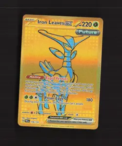 Iron Leaves ex 176/131 Prismatic Evolutions Secret Rare Holo Pokemon Card LP+ - Image 1