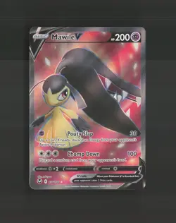 Mawile V 178/195 Silver Tempest Full Art Ultra Rare Holo Pokemon Card NM - Image 1
