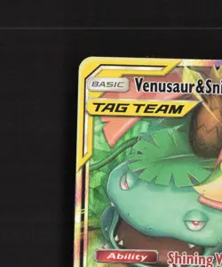 Venusaur & Snivy GX 1/236 Cosmic Eclipse Ultra Rare Holo Pokemon Card NM - Image 3