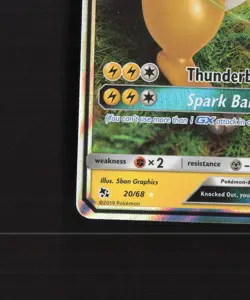Raichu GX 20/68 Hidden Fates Ultra Rare Holo Pokemon Card NM - Image 5