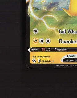 Pikachu V 086/264 Fusion Strike Ultra Rare Holo Pokemon Card NM - Image 5