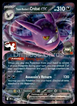 Team Rocket's Crobat ex 122/182 Holo Prize Pack Series Cards Pokemon NM/M - Image 1
