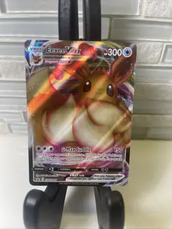 Pokemon TCG Eevee VMAX SWSH087 Black Star Promo Full Art Holo Card - Image 1