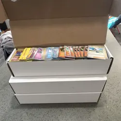 5000+ Pokemon TCG English Mixed Card Lot in White Storage Boxes Standard Size - Image 1
