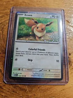 Pokemon Eevee TCG Holo Stamped Holiday Calendar Card 133/165 Sealed - Image 1