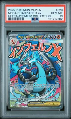 PSA 10 - Mega Charizard X ex - #023 Ultra Premium Promo Pokemon Card - Image 1