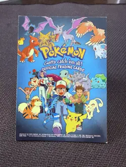 Pokemon Topps TV Animation Edition Checklist Card MP Vintage 1999 - Image 1