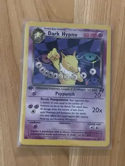 Dark Hypno 1st Edition Holo Rare Team Rocket 9/82 Pokemon Card - WOTC 1999 - Image 2