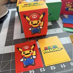 2016 pokemon center Mario Pikachu Box/Deck Box/Sleeves/Dividers. No Cards. - Image 4