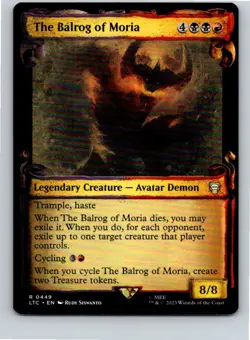 Magic the Gathering The Balrog of Moria Showcase Scrolls Lord of the Rings MTG - Image 1