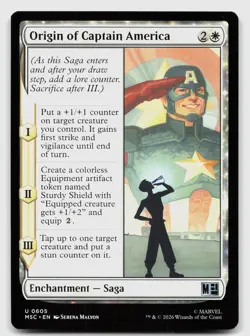 Origin of Captain America 605 Commander: Marvel Super Heroes MTG NM - Image 1