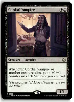 Cordial Vampire NM 189 Commander: The Lost Caverns of Ixalan MTG - Image 1