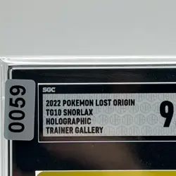 Pokemon Snorlax TG10 Holographic Trainer Gallery Lost Origin SGC 9.5 - Image 4