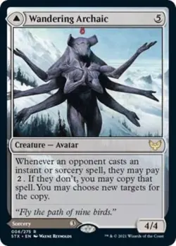 MTG Wandering Archaic Explore the Vastlands - Strixhaven: School of Mages NM - Image 1