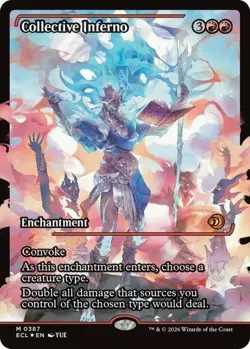 MTG Lorwyn Eclipsed Collective Inferno Showcase MYTHIC FOIL NM/Unplayed - Image 1