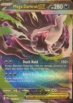 Pokemon Card Mega Darkrai ex #48/84 Pitch Black Full Art Holo Rare Foil - Image 1