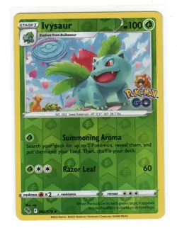 Pokemon TCG Ivysaur 002/78 Pokemon GO Rev Holo NM (FREE S&H) - Image 1