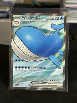 Wailord ex 097/084 Pitch Black Holo Full Art Ultra Rare Pokemon NM - Image 1