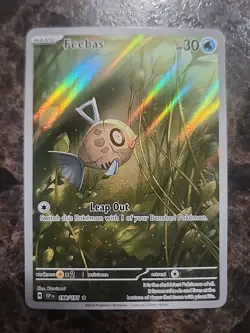 Pokemon SV08 Scarlet & Violet Surging Sparks 198/191 Feebas Illustration Rate NM - Image 1