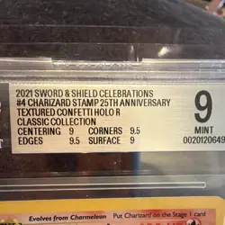 Pokemon Charizard Celebrations Classic Collection Holo 25th BGS 9 #4 2021 - Image 2