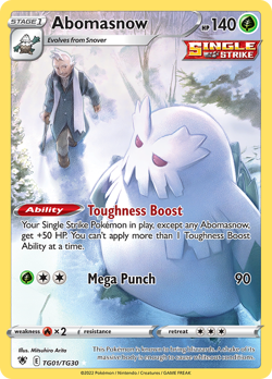 Abomasnow TG01/TG30 Holo Astral Radiance Trainer Gallery Pokemon NM/M - Image 3