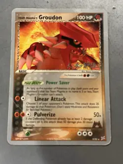 Pokemon Team Magma's Groudon 9/95 EX Team Magma Rare Holo 2004 Very Worn-played - Image 1