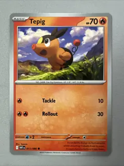 Pokemon TCG * SV White Flare 011/086 Tepig Common * FRESH PK - Image 1