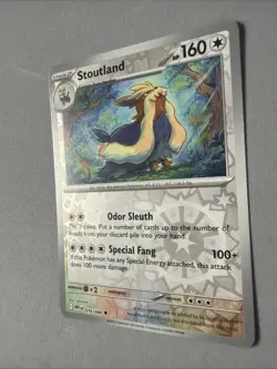Pokemon TCG * SV White Flare * 076/086 Stoutland U * REVERSE HOLO * FRESH PK - Image 2